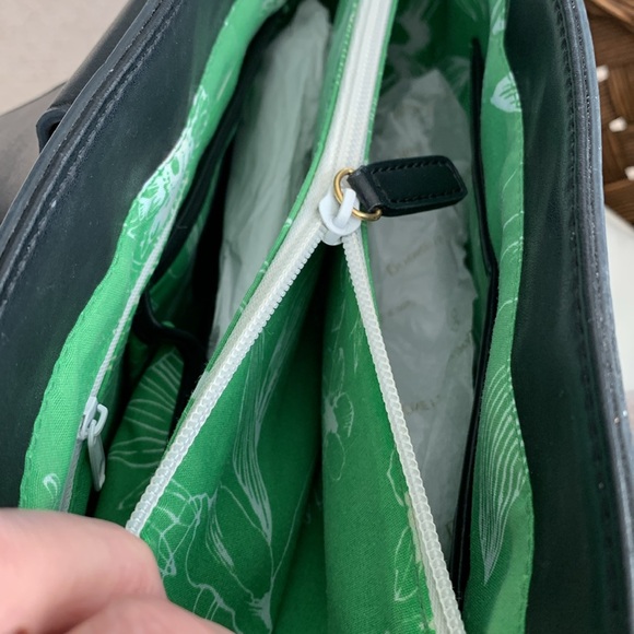 Etienne Aigner Elegant Black Leather and Tan Straw Tote Bag - Picture 7 of 14